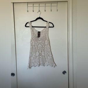 Moon Collection By Anthropologie Crochet Boho Tank Top
